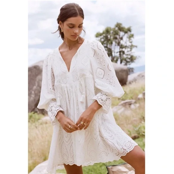 SPELL NWT Dylan Smock Dress Size Large - Picture 1 of 7